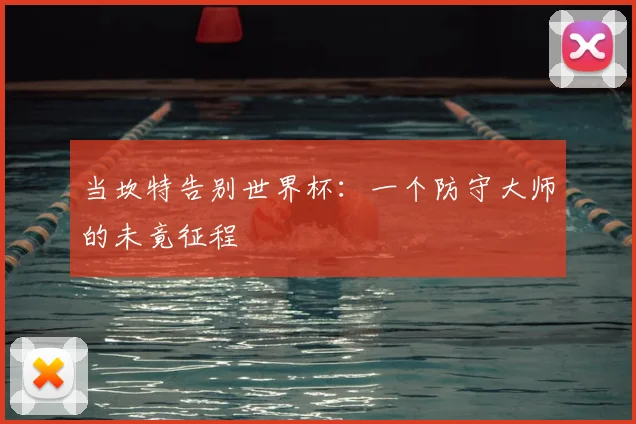 当坎特告别世界杯：一个防守大师的未竟征程