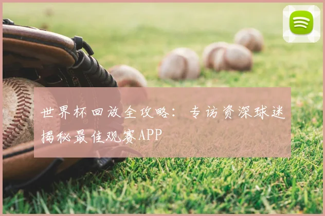 世界杯回放全攻略：专访资深球迷揭秘最佳观赛APP
